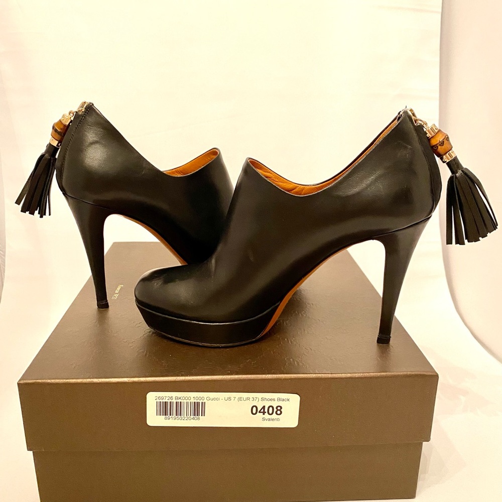 Gucci Nappa Charlotte Nero booties size 37